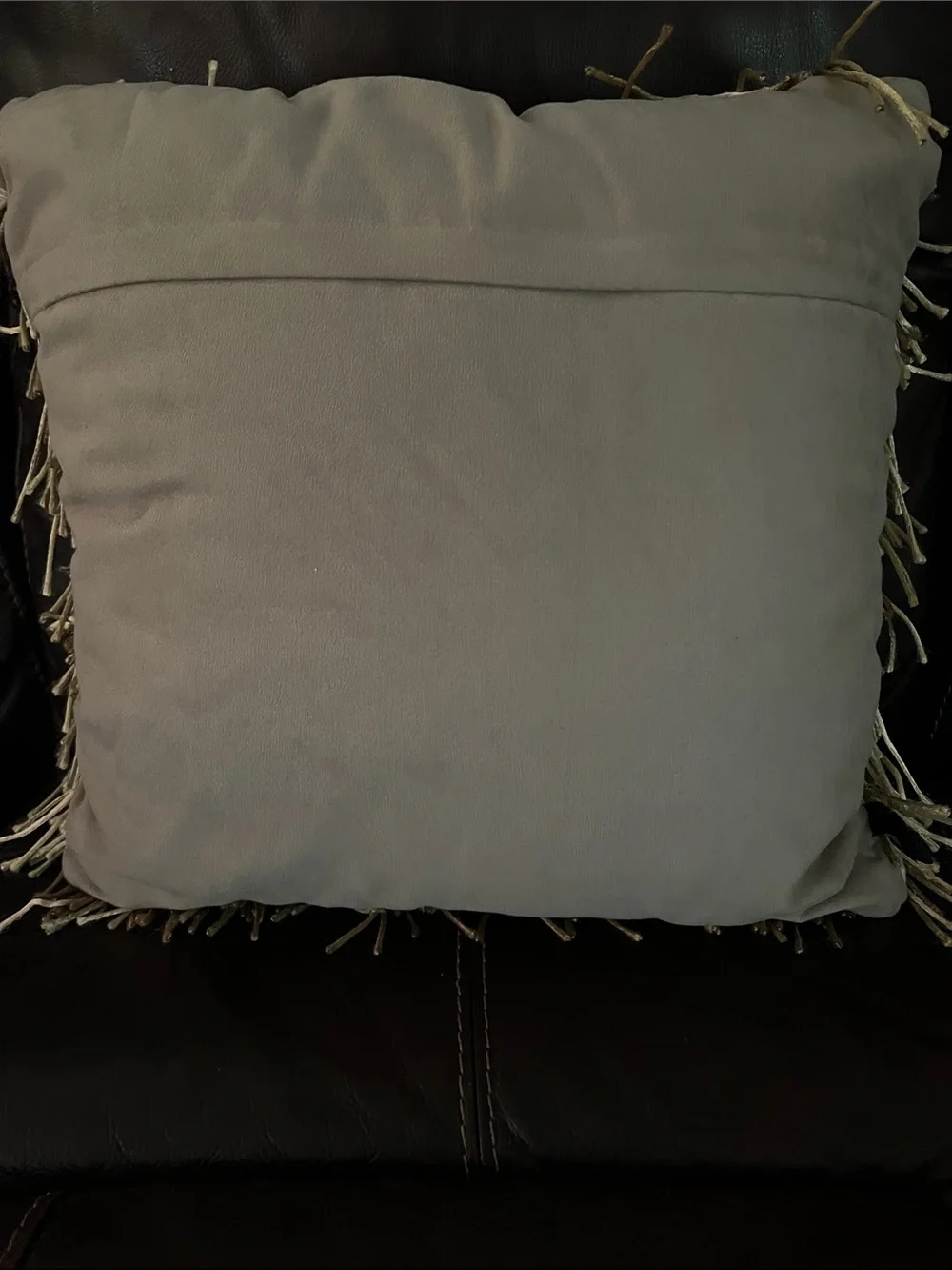 Beautiful Textured Shag accent Pillow golden sage